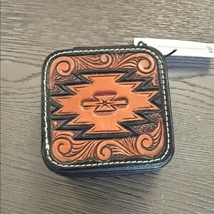 Brown Leather Patterned Women's Accessory
